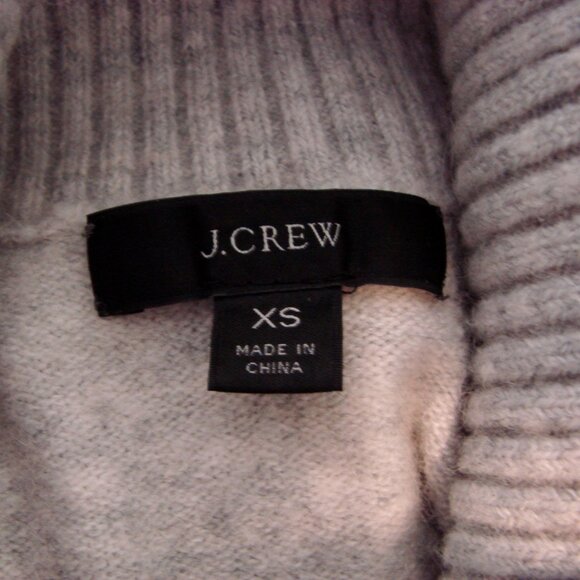 J. Crew Sweater Wool Alpaca Blend Turtleneck Sweater Gray Green Stripe Size XS - Picture 14 of 15